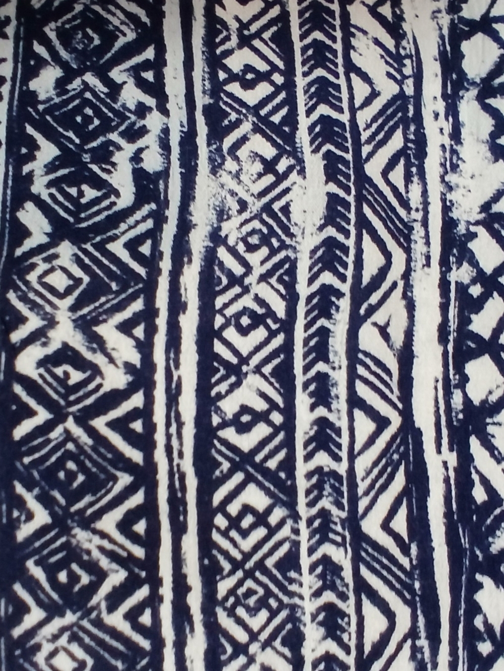 Anthropologie Boho Print Navy & White High Waist Pants - Picture 3 of 5